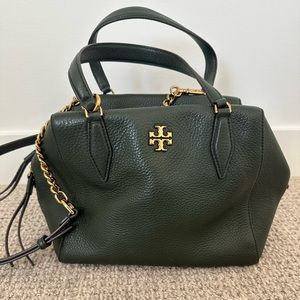 Tory Burch Kira Pebbled Leather Bag in Poblano